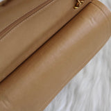 Vintage Chanel Beige Lambskin Small Classic Flap with 24k Gold Hardware