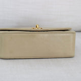 Vintage Chanel Light Beige Lambskin Small Diana with 24k Gold Hardware