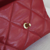 Chanel 20A Red Goatskin Large 19 Flap with Mixed-Metal Hardware
