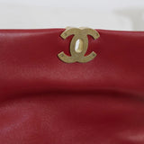 Chanel 20A Red Goatskin Large 19 Flap with Mixed-Metal Hardware