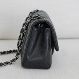Chanel 18C Iridescent Black Caviar Mini Rectangle with Shiny Ruthenium Hardware
