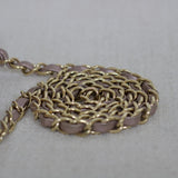 Chanel 14B Metallic Pink Goatskin Mini Square with Light Gold Hardware