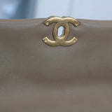 Chanel 21S Dark Beige Lambskin Small 19 with Mixed Metal Hardware