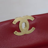 Chanel 20A Red Goatskin Large 19 Flap with Mixed-Metal Hardware