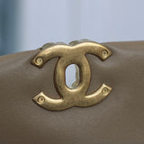 Chanel 21S Dark Beige Lambskin Small 19 with Mixed Metal Hardware