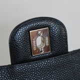 Chanel Black Caviar Mini Square with Silver Hardware