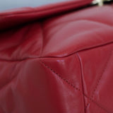 Chanel 20A Red Goatskin Large 19 Flap with Mixed-Metal Hardware