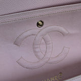 Vintage Chanel Light Pink Caviar Medium Classic Flap with 24k Gold Hardware