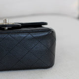Chanel Black Caviar Mini Square with Silver Hardware