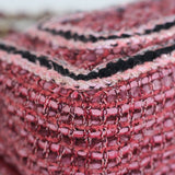 Chanel 18A Braided Pink Multi-Tweed Mini Rectangle with Aged Gold Hardware