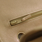 Chanel 19S Iridescent Beige Caviar Medium Classic Flap with Light Gold Hardware