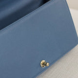 Chanel 18S Blue Caviar New Medium Boy with Light Gold Hardware