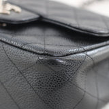 Chanel Black Caviar Mini Square with Silver Hardware