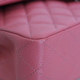 Chanel 19B Pink Caviar Small Classic Flap with Light Gold Hardware