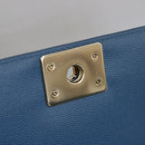Chanel 18S Blue Caviar New Medium Boy with Light Gold Hardware