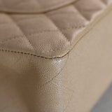 Chanel 19S Iridescent Beige Caviar Medium Classic Flap with Light Gold Hardware