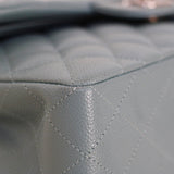 Chanel 20B Light Blue Caviar Small Classic Flap with Silver Hardware