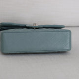 Chanel 20B Light Blue Caviar Small Classic Flap with Silver Hardware