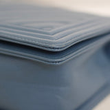 Chanel 18S Blue Caviar New Medium Boy with Light Gold Hardware