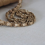 Chanel 19S Iridescent Beige Caviar Medium Classic Flap with Light Gold Hardware