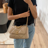 Chanel 21S Dark Beige Lambskin Small 19 with Mixed Metal Hardware
