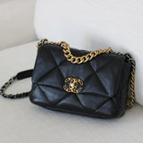 Chanel Black Lambskin Small 19 with Mixed-Metal Hardware
