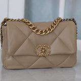 Chanel 21S Dark Beige Lambskin Small 19 with Mixed Metal Hardware