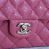 Chanel 19B Pink Caviar Small Classic Flap with Light Gold Hardware