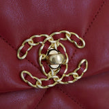 Chanel 20A Red Goatskin Large 19 Flap with Mixed-Metal Hardware