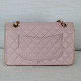 Vintage Chanel Light Pink Caviar Medium Classic Flap with 24k Gold Hardware