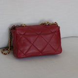 Chanel 20A Red Goatskin Large 19 Flap with Mixed-Metal Hardware