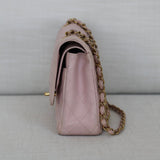 Vintage Chanel Light Pink Caviar Medium Classic Flap with 24k Gold Hardware