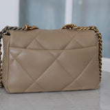 Chanel 21S Dark Beige Lambskin Small 19 with Mixed Metal Hardware
