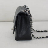 Chanel Black Caviar Mini Square with Silver Hardware