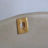 Vintage Chanel Light Beige Lambskin Small Diana with 24k Gold Hardware