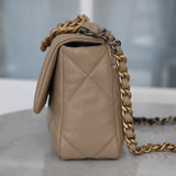 Chanel 21S Dark Beige Lambskin Small 19 with Mixed Metal Hardware