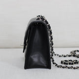 Chanel 23K Black Caviar Mini Square with Silver Hardware