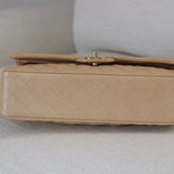 Chanel 19S Iridescent Beige Caviar Medium Classic Flap with Light Gold Hardware
