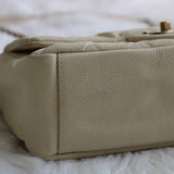 Chanel 13P Iridescent Ivory Caviar Country Chic Flap with Aged Gold Hardware