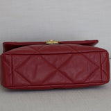 Chanel 20A Red Goatskin Large 19 Flap with Mixed-Metal Hardware