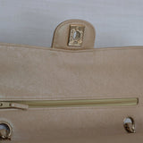 Chanel 19S Iridescent Beige Caviar Medium Classic Flap with Light Gold Hardware