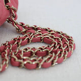 Chanel 19B Pink Caviar Small Classic Flap with Light Gold Hardware