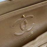 Vintage Chanel Beige Lambskin Small Classic Flap with 24k Gold Hardware