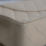 Chanel Beige Clair Caviar Medium Classic Flap with Gold Hardware