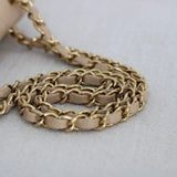 Chanel Beige Clair Caviar Medium Classic Flap with Gold Hardware