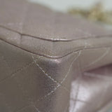 Chanel 14B Metallic Pink Goatskin Mini Square with Light Gold Hardware