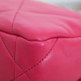 Chanel 21K Dark Pink Lambskin Small 19 Flap with Mixed-Metal Hardware