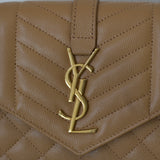 Saint Laurent Caramel Tan Triquilt Envelope WOC