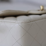 Chanel 17C Ivory Caviar Mini Rectangle with Light Gold Hardware