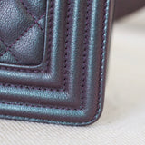 Chanel Iridescent Purple Goatskin Small Boy with Iridescent Rainbow Hardware